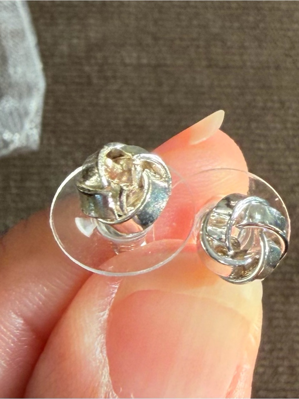 Classic Silver Knot Stud Earrings - Women Jewelry